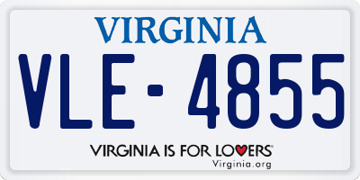 VA license plate VLE4855