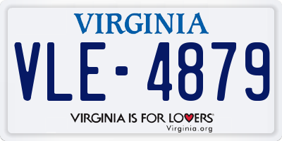 VA license plate VLE4879