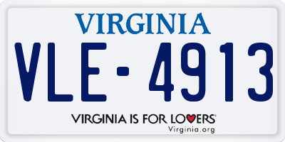 VA license plate VLE4913