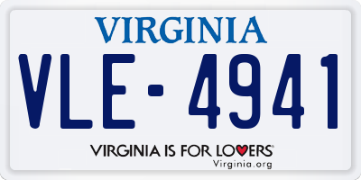 VA license plate VLE4941