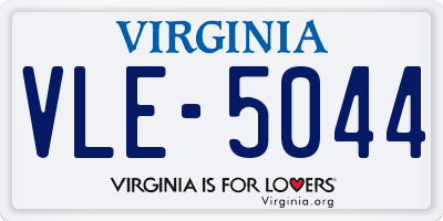 VA license plate VLE5044