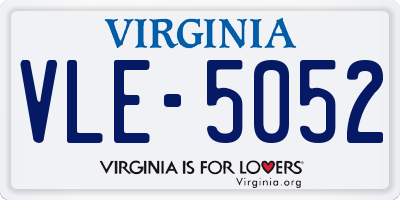 VA license plate VLE5052