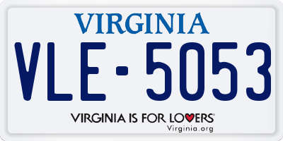 VA license plate VLE5053