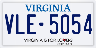 VA license plate VLE5054