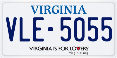 VA license plate VLE5055
