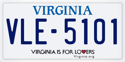 VA license plate VLE5101