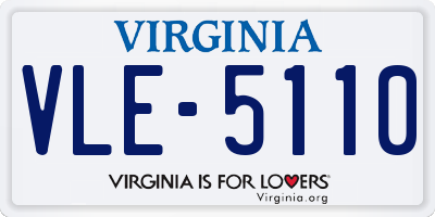 VA license plate VLE5110