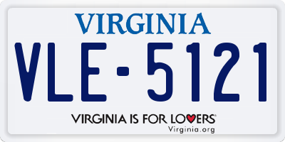VA license plate VLE5121