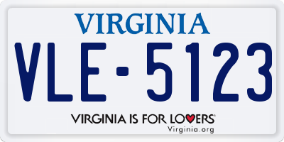 VA license plate VLE5123
