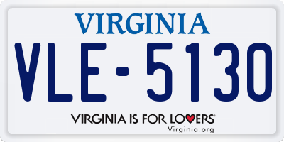 VA license plate VLE5130