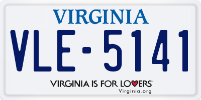 VA license plate VLE5141