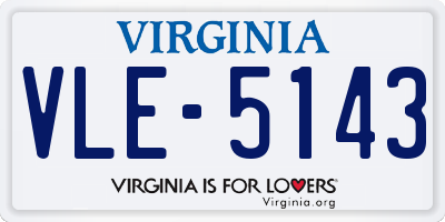 VA license plate VLE5143