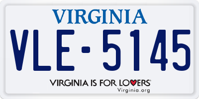 VA license plate VLE5145