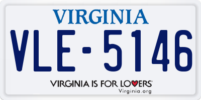 VA license plate VLE5146