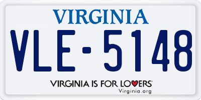 VA license plate VLE5148