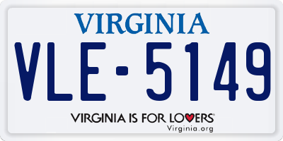VA license plate VLE5149