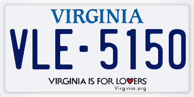 VA license plate VLE5150