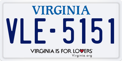 VA license plate VLE5151