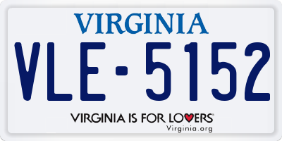 VA license plate VLE5152