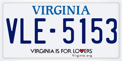 VA license plate VLE5153