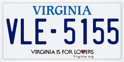 VA license plate VLE5155