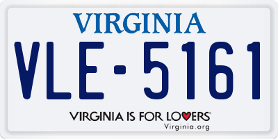 VA license plate VLE5161