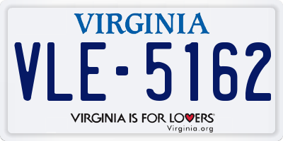 VA license plate VLE5162