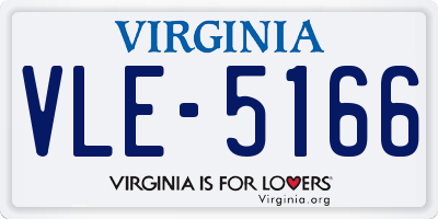 VA license plate VLE5166