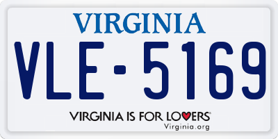 VA license plate VLE5169