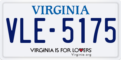 VA license plate VLE5175