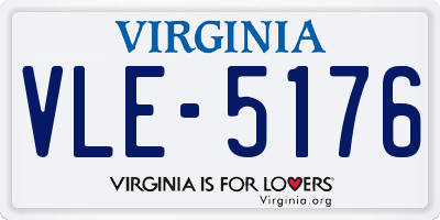 VA license plate VLE5176