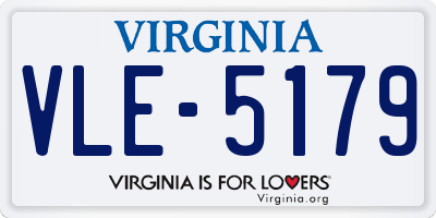 VA license plate VLE5179