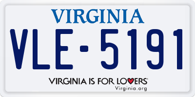 VA license plate VLE5191