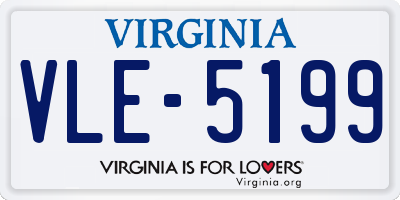 VA license plate VLE5199