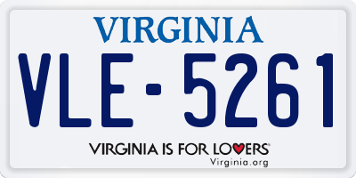 VA license plate VLE5261