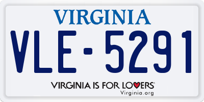 VA license plate VLE5291