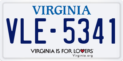 VA license plate VLE5341