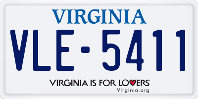 VA license plate VLE5411