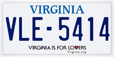 VA license plate VLE5414