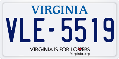 VA license plate VLE5519