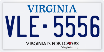 VA license plate VLE5556