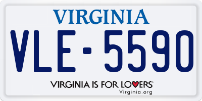 VA license plate VLE5590