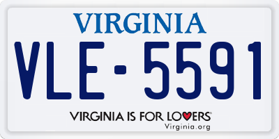 VA license plate VLE5591