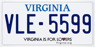 VA license plate VLE5599