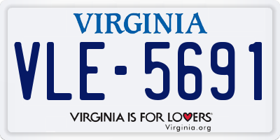 VA license plate VLE5691