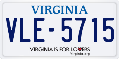 VA license plate VLE5715