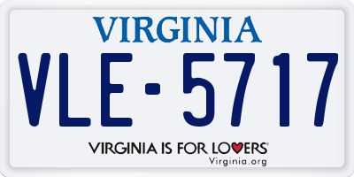 VA license plate VLE5717