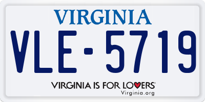 VA license plate VLE5719