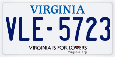 VA license plate VLE5723