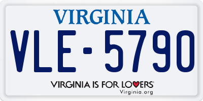 VA license plate VLE5790